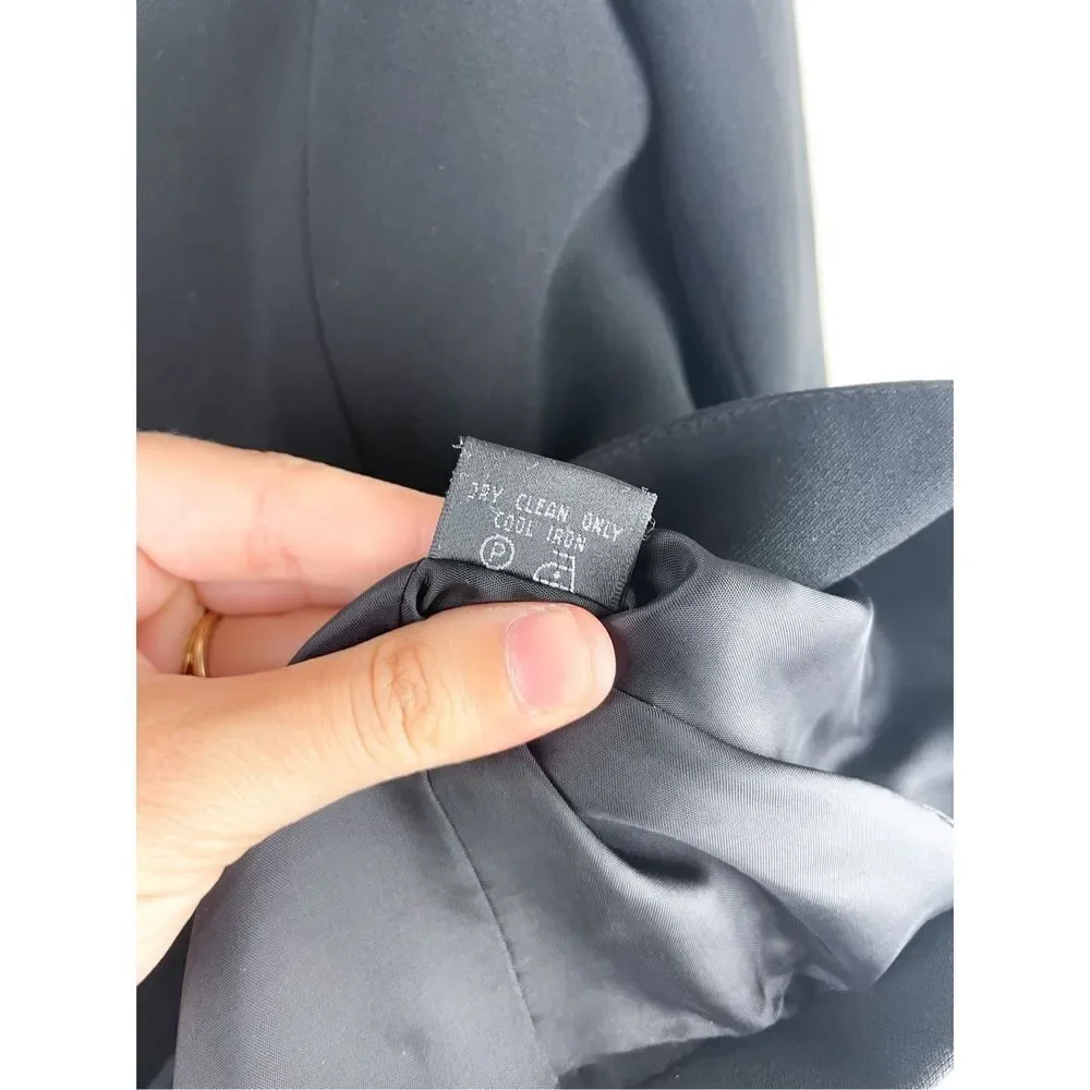 Lafayette 148 NY Single Button‎ Cropped Black Blazer Size 6